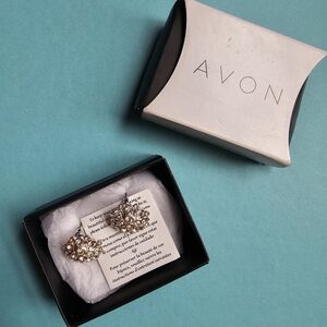 Silver Avon Cluster Earrings
